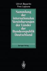 Cover-Bild Sammlung der internationalen Vereinbarungen der Länder der Bundesrepublik Deutschland
