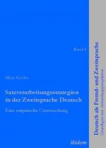 Cover-Bild Satzverarbeitungsstrategien in der Zweitsprache Deutsch