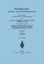 Cover-Bild Schallabwehr im Bau- und Maschinenwesen