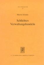 Cover-Bild Schlichtes Verwaltungshandeln