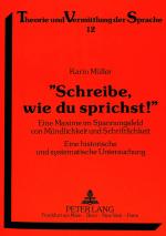 Cover-Bild «Schreibe, wie du sprichst!»