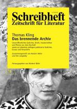 Cover-Bild SCHREIBHEFT 76: Thomas Kling: Das brennende Archiv