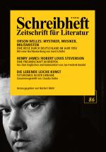 Cover-Bild SCHREIBHEFT 86: Henry James, Robert Louis Stevenson: Eine Freundschaft in Briefen (1884-1894)