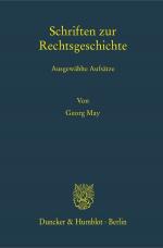 Cover-Bild Schriften zur Rechtsgeschichte.