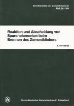 Cover-Bild Schriftenreihe der Zementindustrie Heft 56: Reaktion und Abscheidung von Spurenelementen beim Brennen des Zementklinkers