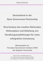 Cover-Bild Schriftenreihe The Open Government Institute | TOGI Zeppelin Universität Friedrichshafen / Deutschland in der Open Government Partnership