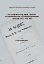 Cover-Bild Schriftenverzeichnis des Wiener Ethnologen, Sexualwissenschaftlers, Schriftstellers und Verlegers Friedrich S. Krauss (1859-1938)