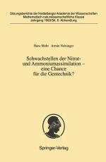 Cover-Bild Schwachstellen der Nitrat- und Ammoniumassimilation — eine Chance für die Gentechnik?