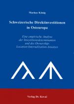 Cover-Bild Schweizerische Direktinvestitionen in Osteuropa
