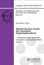Cover-Bild Shared Service Center als innovative Organisationsform
