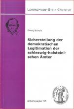 Cover-Bild Sicherstellung der demokratischen Legitimation der schleswig-holsteinischen Ämter