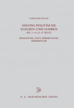 Cover-Bild Solons politische Elegien und Iamben (fr. 1-13, 32-37 W.)