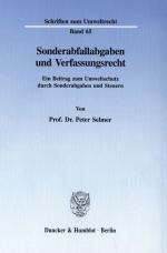 Cover-Bild Sonderabfallabgaben und Verfassungsrecht.