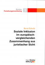 Cover-Bild Soziale Inklusion im europäisch-vergleichenden Zusammenhang aus juristischer Sicht