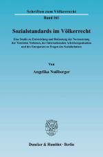 Cover-Bild Sozialstandards im Völkerrecht.