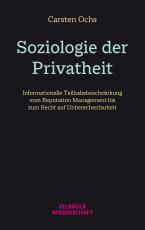Cover-Bild Soziologie der Privatheit