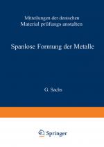 Cover-Bild Spanlose Formung der Metalle