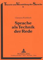 Cover-Bild Sprache als Technik der Rede