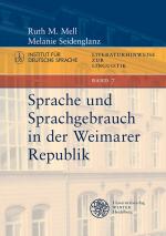 Cover-Bild Sprache und Sprachgebrauch in der Weimarer Republik
