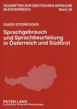 Cover-Bild Sprachgebrauch und Sprachbeurteilung in Österreich und Südtirol