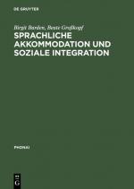 Cover-Bild Sprachliche Akkommodation und soziale Integration