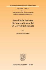 Cover-Bild Sprachliche Indizien für inneres System bei Q. Cervidius Scaevola.