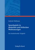 Cover-Bild Sprachspiele in deutschen und britischen Werbeanzeigen