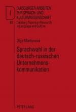 Cover-Bild Sprachwahl in der deutsch-russischen Unternehmenskommunikation