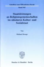 Cover-Bild Staatsleistungen an Religionsgemeinschaften im säkularen Kultur- und Sozialstaat.