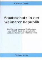 Cover-Bild Staatsschutz in der Weimarer Republik