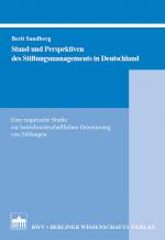 Cover-Bild Stand und Perspektiven des Stiftungsmanagements in Deutschland