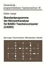 Cover-Bild Standardprogramme der Netzwerkanalyse für BASIC-Taschencomputer (CASIO)