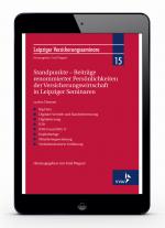 Cover-Bild Standpunkte - Beiträge renommierter Persönlichkeiten der Versicherungswirtschaft in Leipziger Seminaren