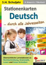 Cover-Bild Stationenkarten Deutsch ... durch alle Jahreszeiten / Klasse 3-4