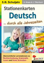 Cover-Bild Stationenkarten Deutsch ... durch alle Jahreszeiten / Klasse 5-6