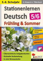 Cover-Bild Stationenlernen Deutsch / Frühling & Sommer - Klasse 5/6
