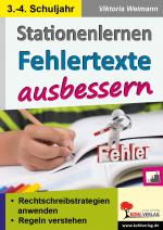 Cover-Bild Stationenlernen Fehlertexte ausbessern / Klasse 3-4