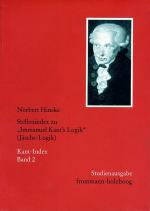 Cover-Bild Stellenindex zu »Immanuel Kant's Logik« (Jäsche-Logik)