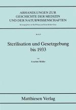 Cover-Bild Sterilisation und Gesetzgebung bis 1933