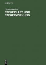 Cover-Bild Steuerlast und Steuerwirkung