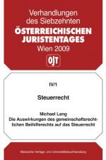 Cover-Bild Steuerrecht Die Auswirkungen des gemeinschaftsrechlichen Beihilferechts auf das Steuerrecht