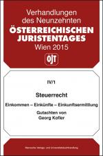 Cover-Bild Steuerrecht Einkommen - Einkünfte - Einkunftsermittlung Gutachten von Georg Kofler