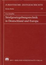 Cover-Bild Strafgesetzgebungstechnik in Deutschland und Europa