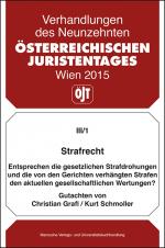 Cover-Bild Strafrecht Entsprechen die gesetzlichen Strafdrohungen... Gutachten v. Christian Grafl/Kurt Schmoller