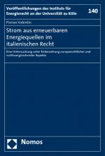 Cover-Bild Strom aus erneuerbaren Energiequellen im italienischen Recht