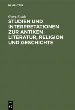 Cover-Bild Studien und Interpretationen zur antiken Literatur, Religion und Geschichte