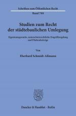 Cover-Bild Studien zum Recht der städtebaulichen Umlegung.