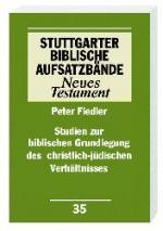 Cover-Bild Studien zur biblischen Grundlegung des christlich-jüdischen Verhältnisses