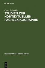 Cover-Bild Studien zur kontextuellen Fachlexikographie