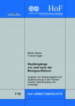 Cover-Bild Studiengänge vor und nach der Bologna-Reform